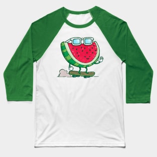 Sunglasses Skater Watermelon Baseball T-Shirt